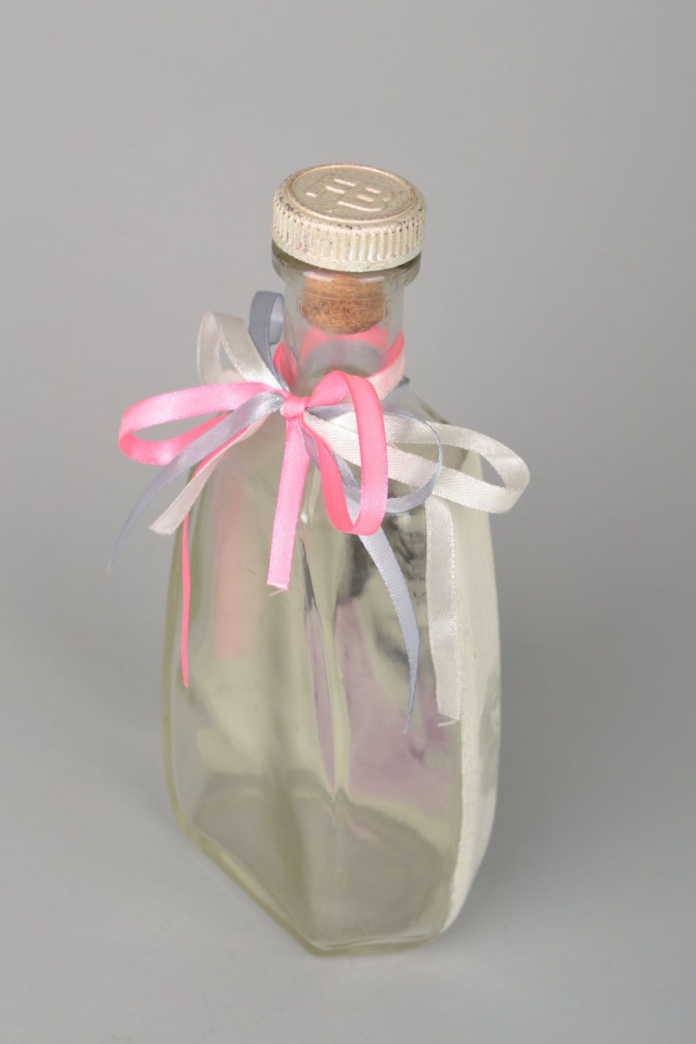 Decorative glass bottle with a cork photo 4
