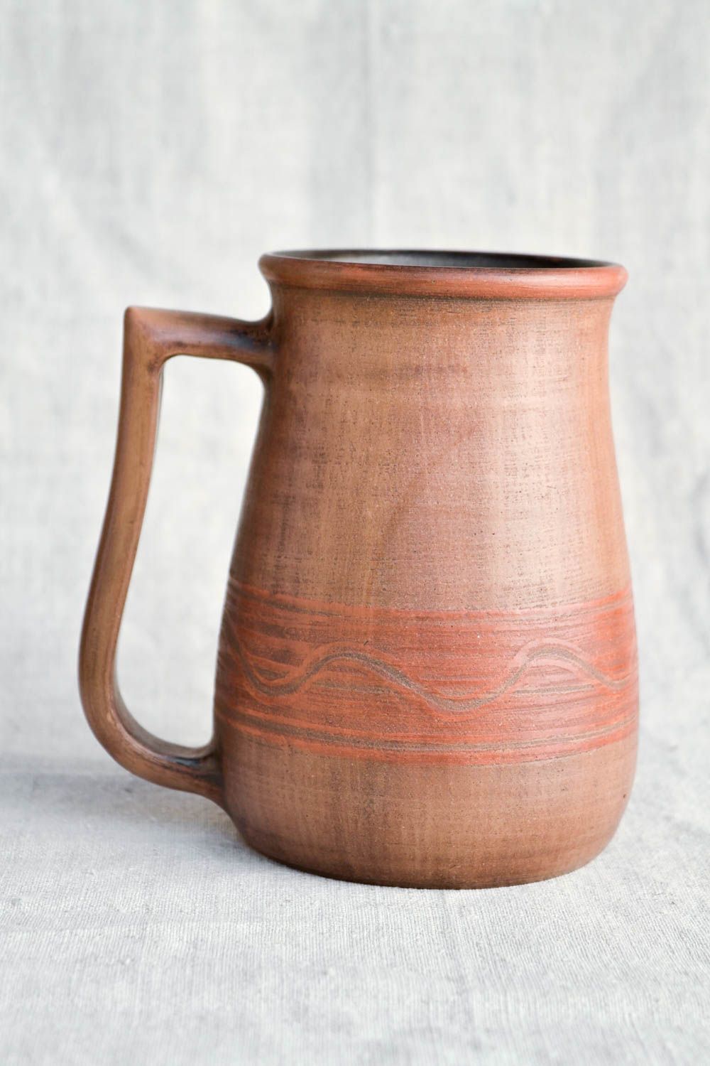 Handgemachtes Geschirr Tasse Keramik Geschenk für Frau Tasse aus Ton mit Muster foto 4