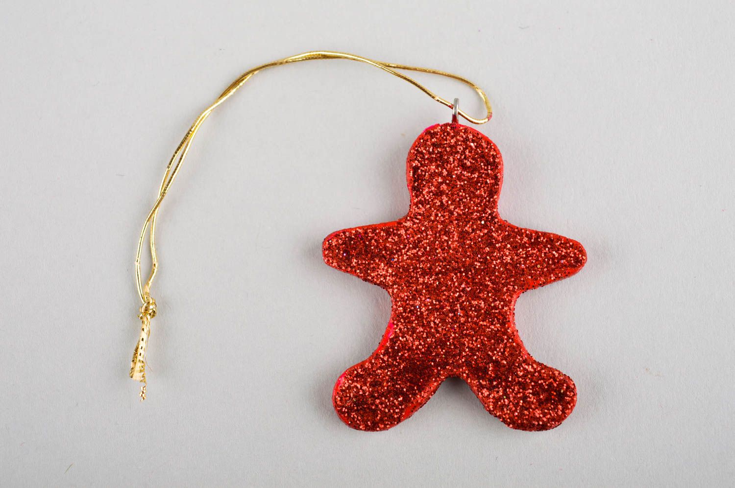 Handmade designer plastic toy small Christmas tree decor red interior hanging photo 2