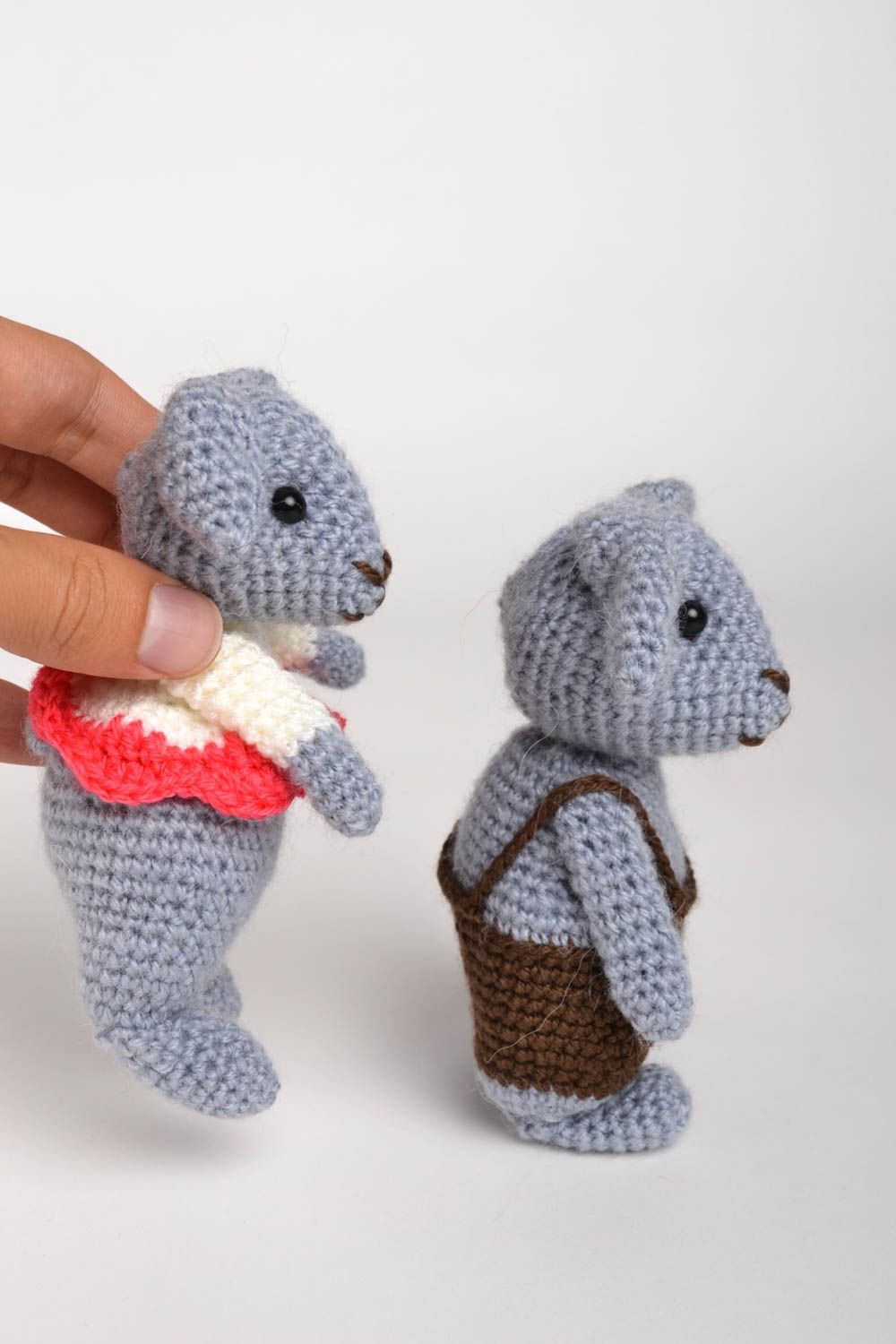 Peluches de animales hechos a mano juguetes tejidos regalos originales foto 3