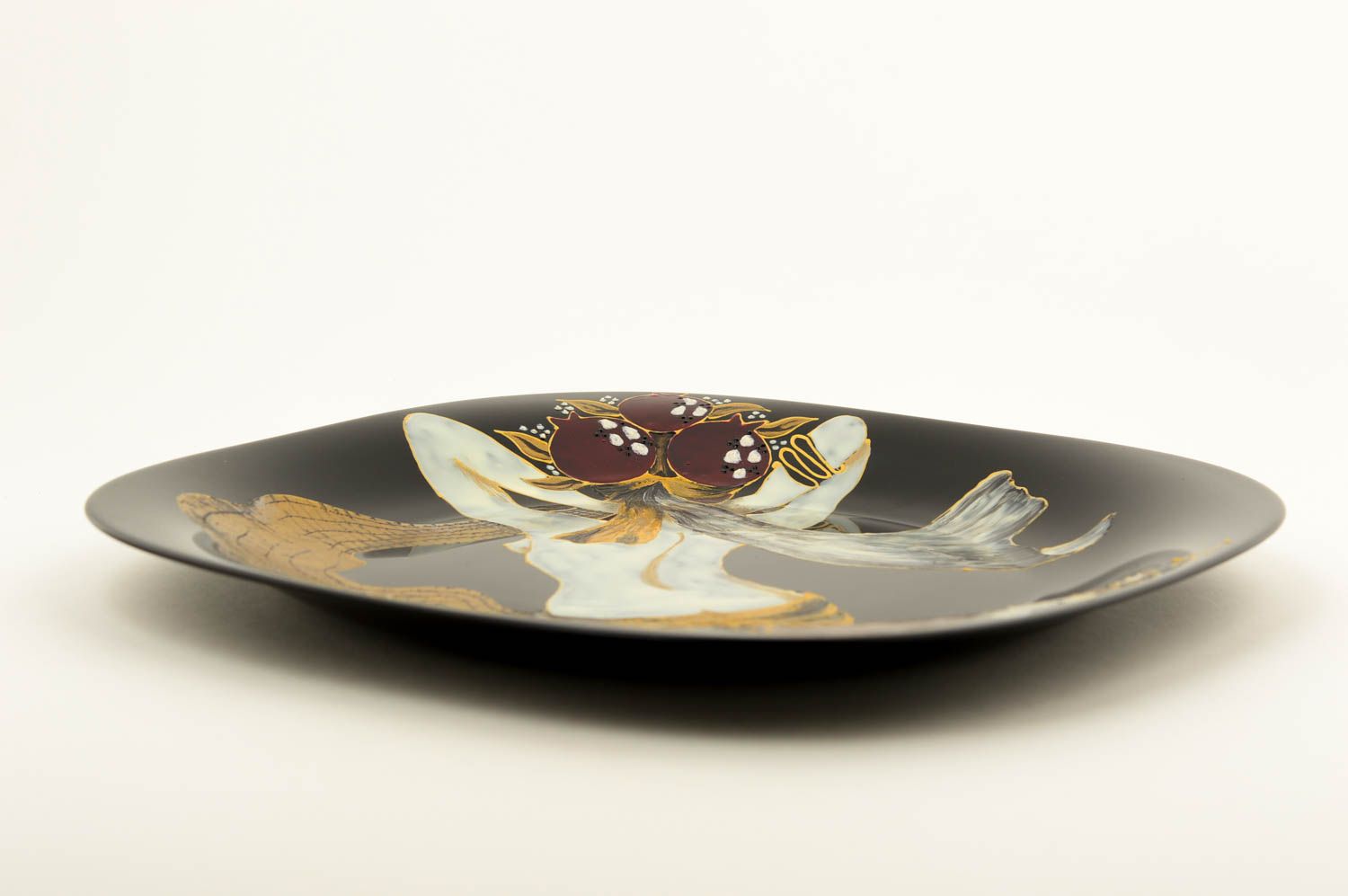 Plato de cristal hecho a mano con dibujo vajilla moderna utensilio de cocina foto 3