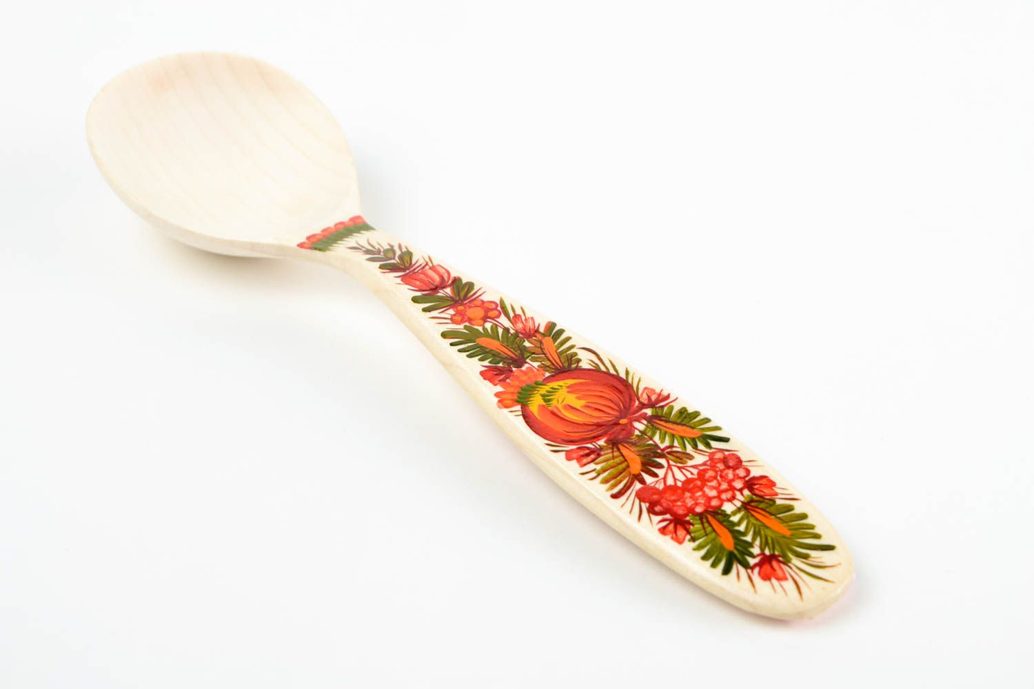 Handmade designer wooden spoon stylish painted spoon unusual kitchen ware photo 4
