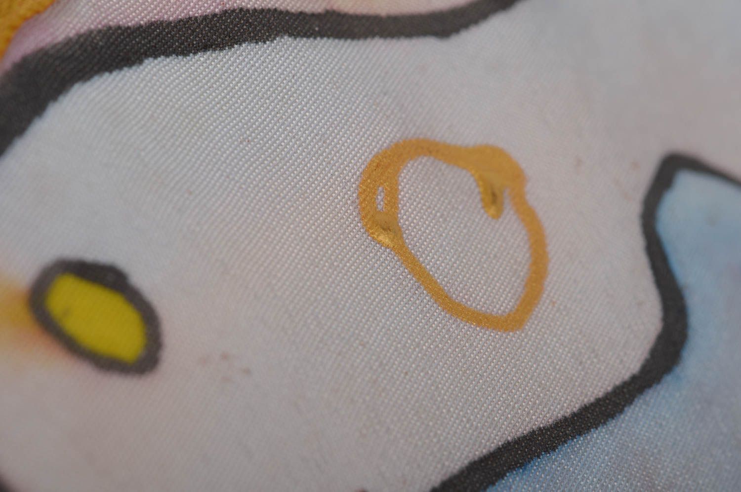 Картина в технике холодный батик тканевая ручной работы авторская Морской конек фото 4