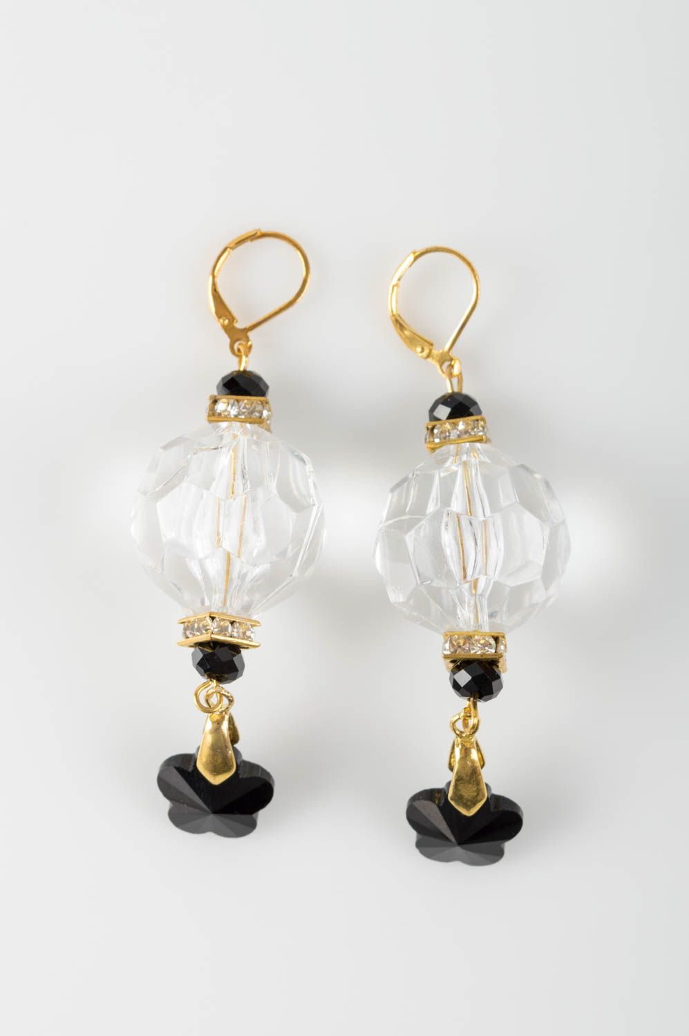 Handmade crystal earrings designer earrings with beads jewelry for women photo 2