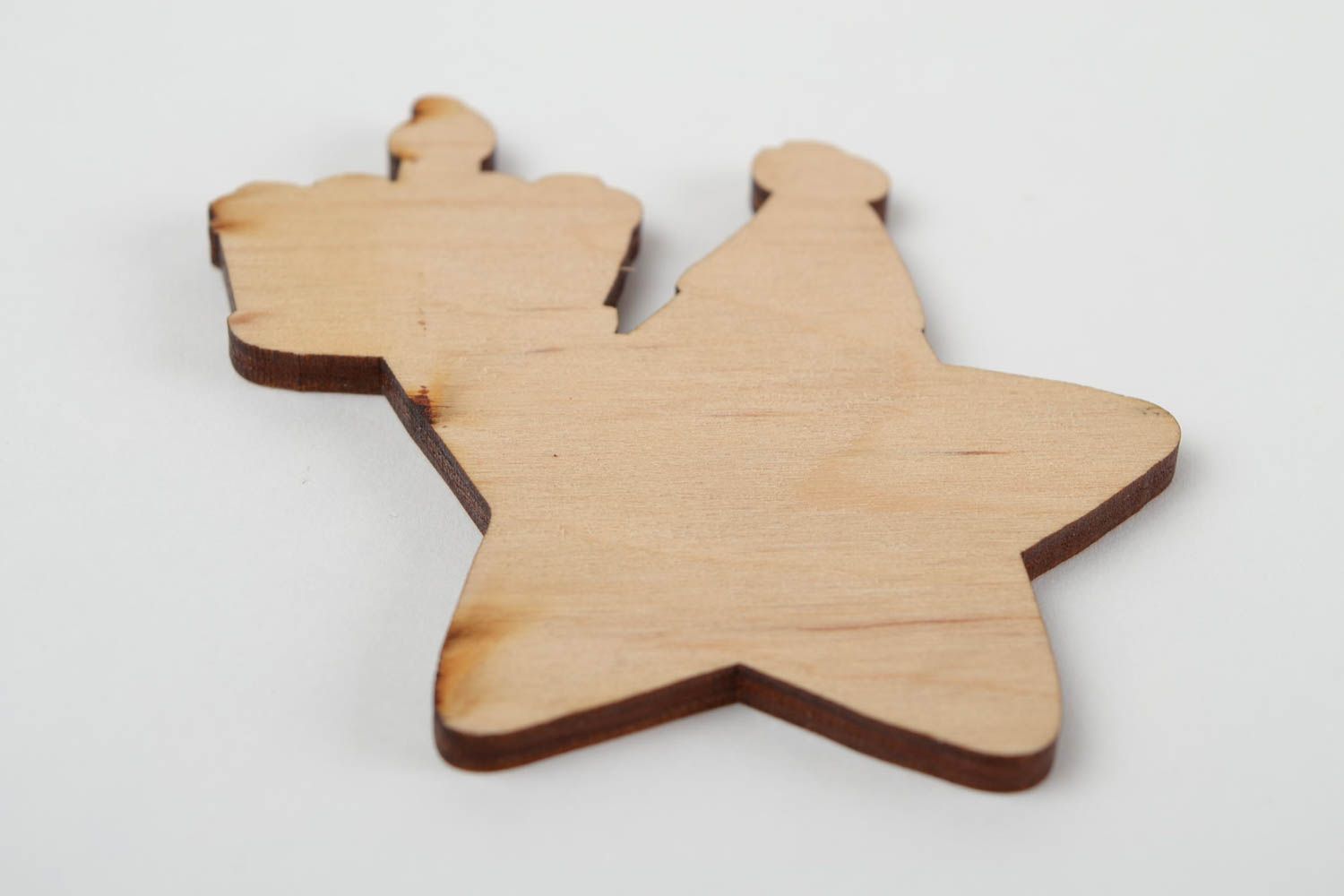 Handmade schöne Figur zum Bemalen Holz Rohling Miniatur Figur feierlicher Stern foto 5