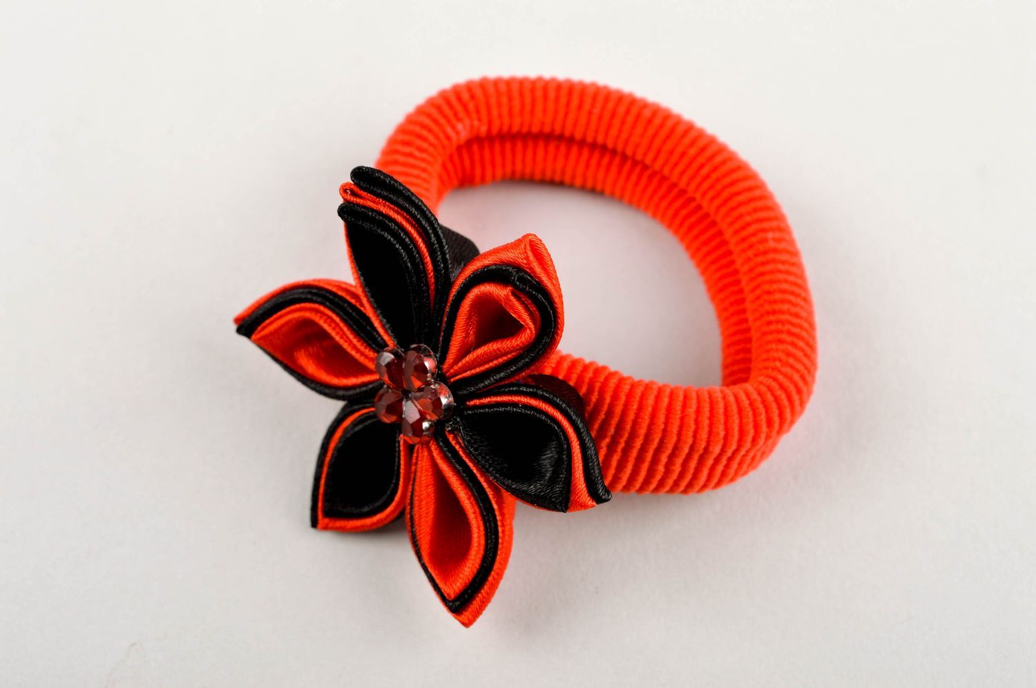 Stylish handmade flower scrunchie elegant hair designer hair accessories photo 2