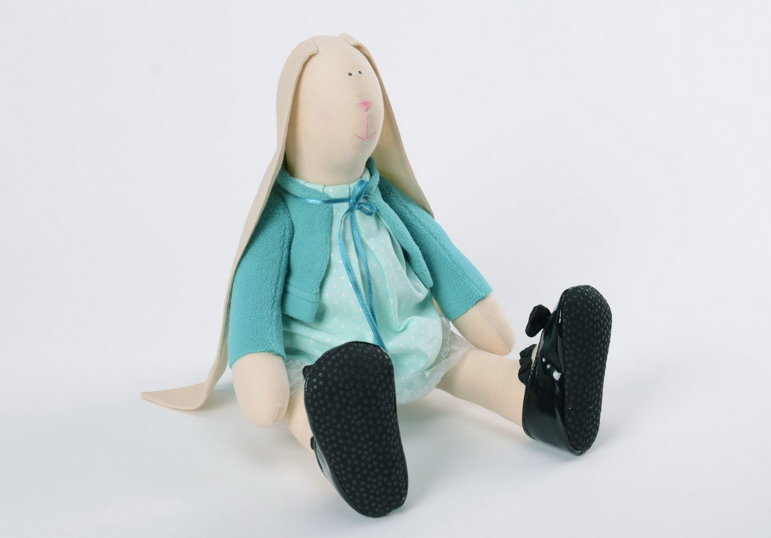 Puppe Häsin im Kleid foto 1