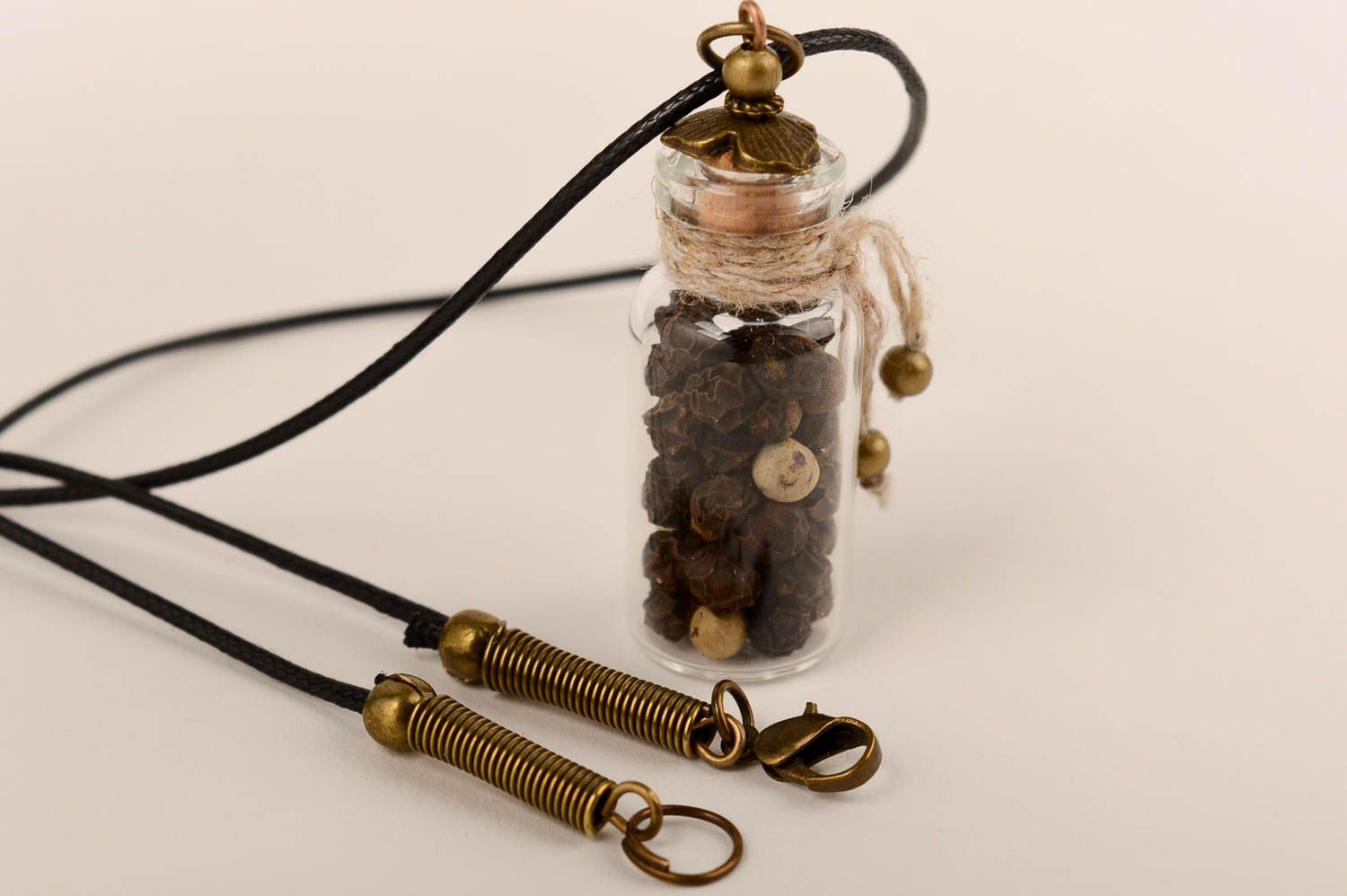 Beautiful handmade glass pendant glass necklace handmade neck accessories photo 4