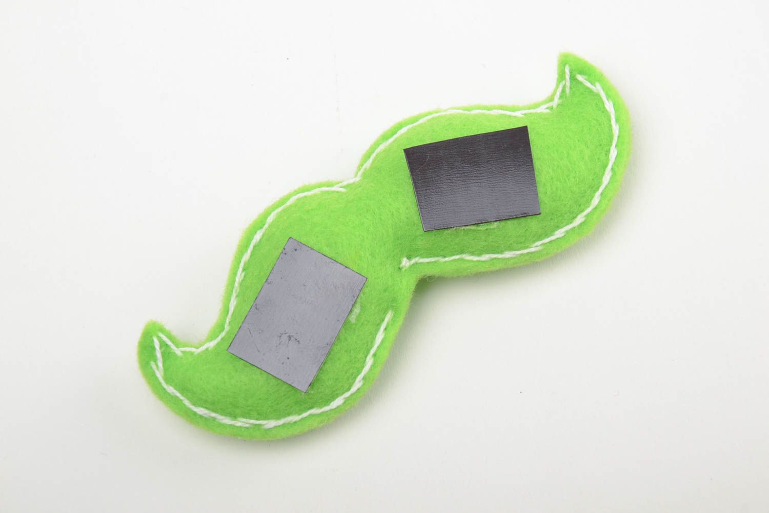 Schnurrbart Magnet für Kühlschranktür aus Filz in Grün für Küchen Interieur foto 3