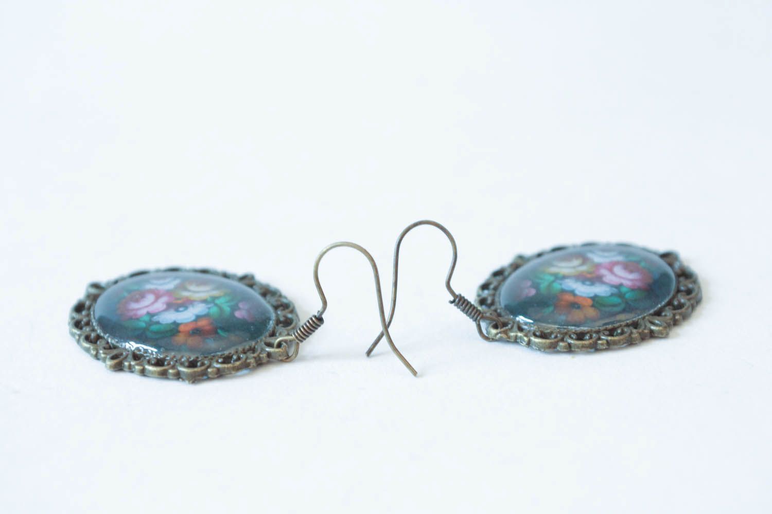 Vintage flower earrings  photo 3
