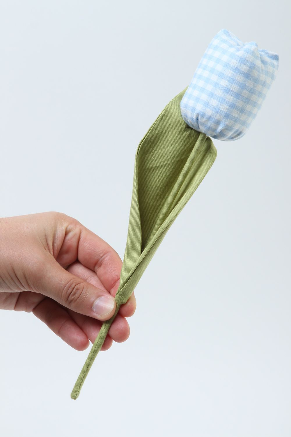 Unusual handmade fabric flower tulip soft flower gift ideas decorative use only photo 5