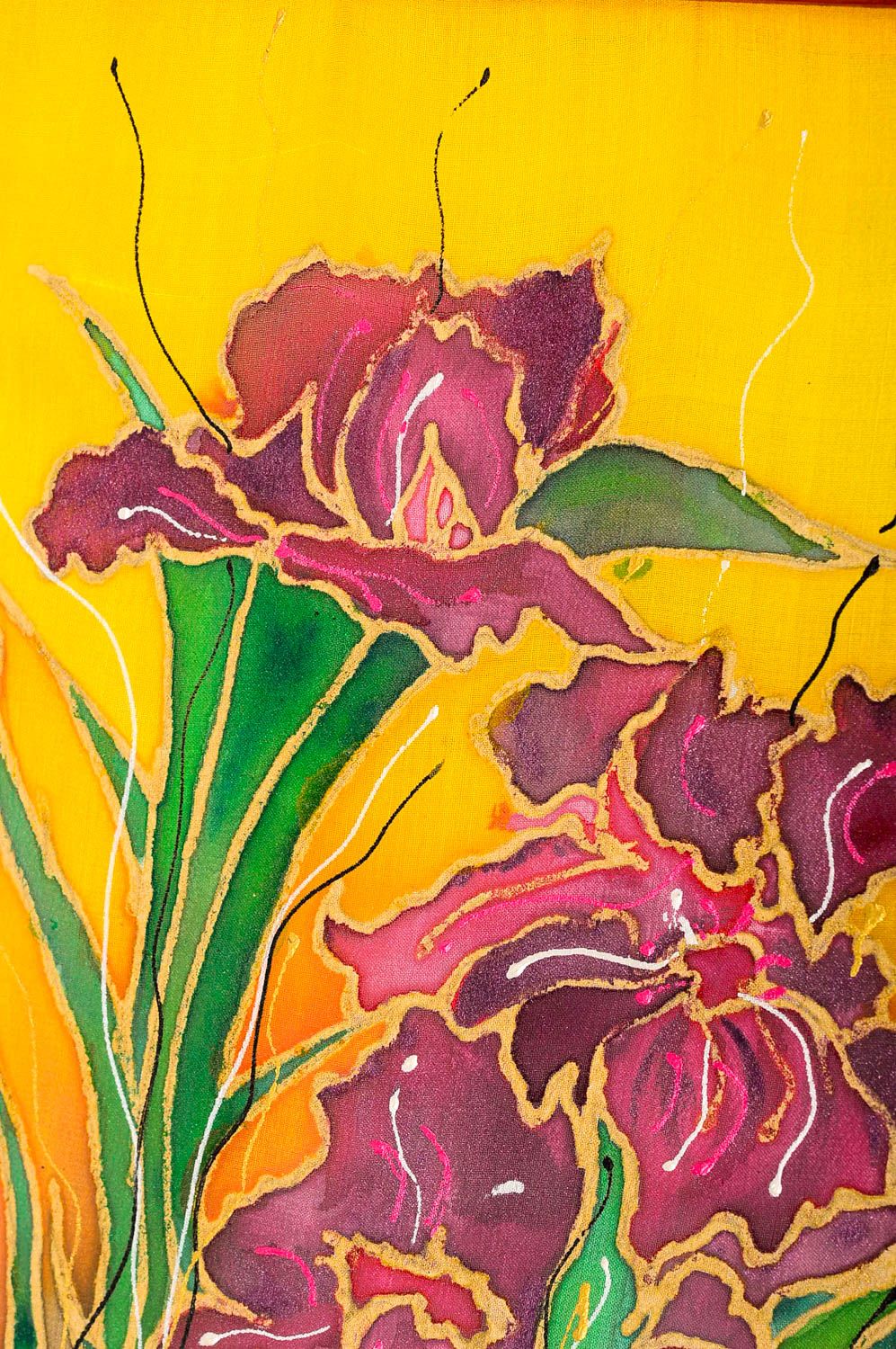 Handmade Deko Bild Wandbild Blumen Geschenkidee für Frau Schwertlilien schön foto 5