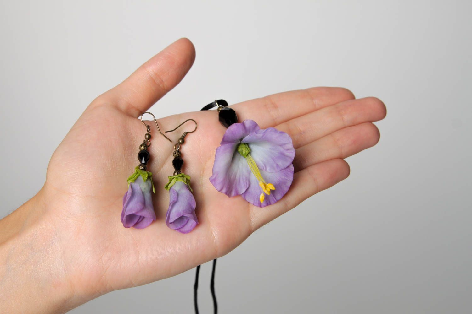 Handmade earrings designer pendant unusual jewelry set gift ideas for women photo 5