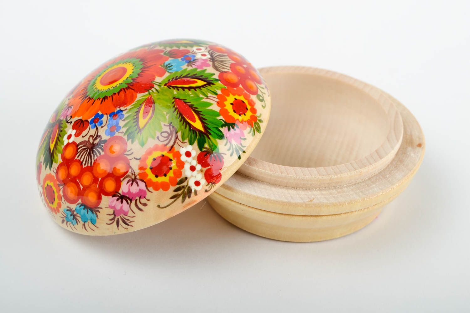 Boîte bijoux bois fait main Boîte décorative Cadeau pour femme peinte design photo 4