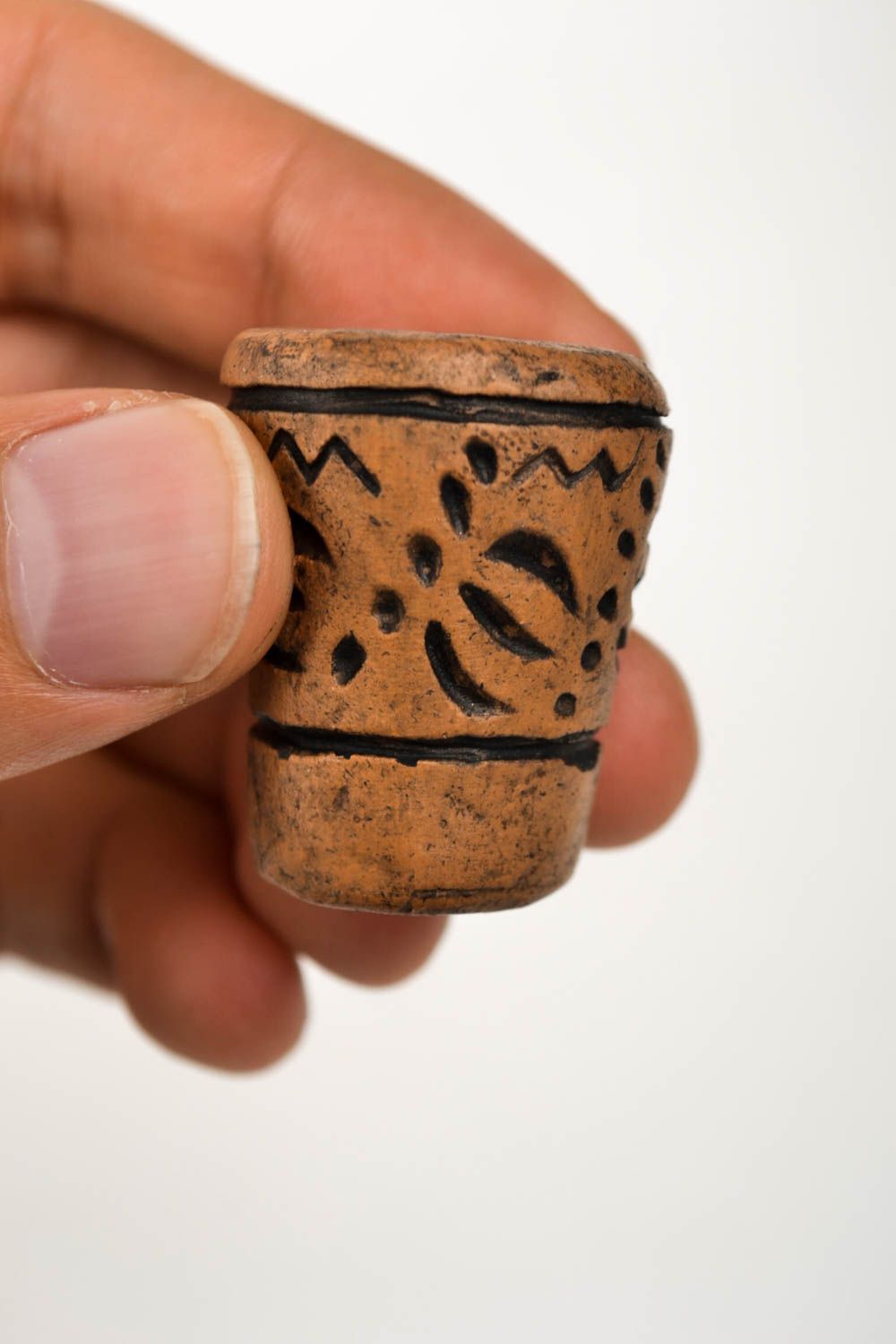 Handmade smoking souvenir designer hookah bowl ceramic thimble for smoking photo 2