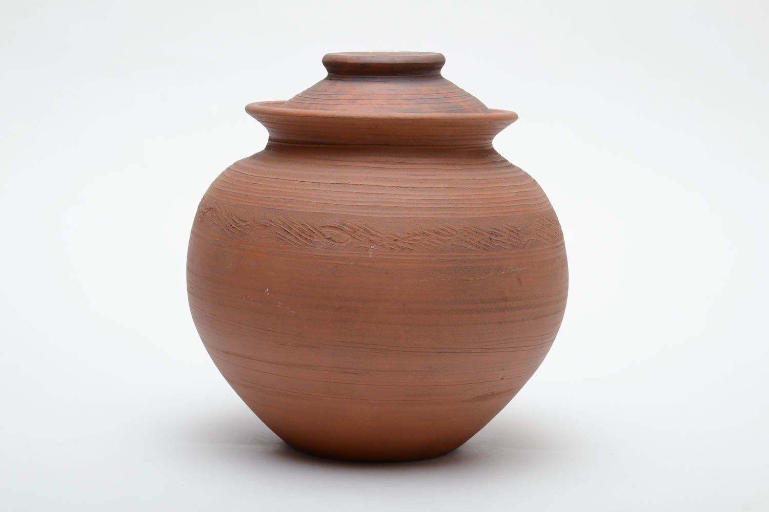 Ceramic pot with lid for baking 2 l photo 2