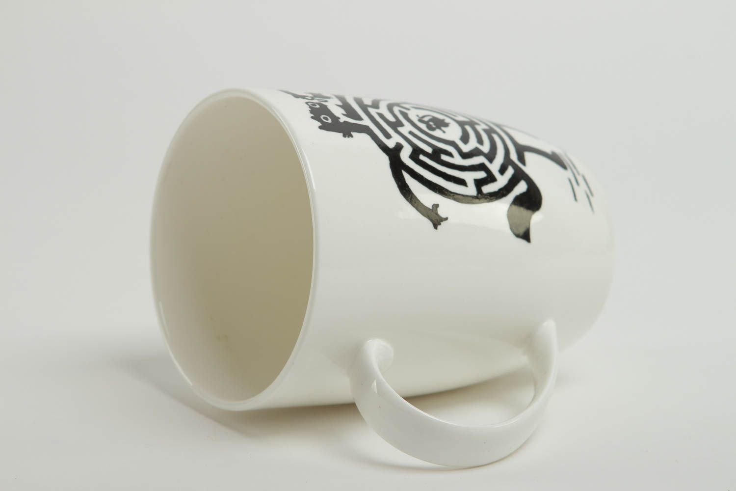 Чашка для кофе ручной работы оригинальный подарок фарфоровая кружка 450 мл фото 3