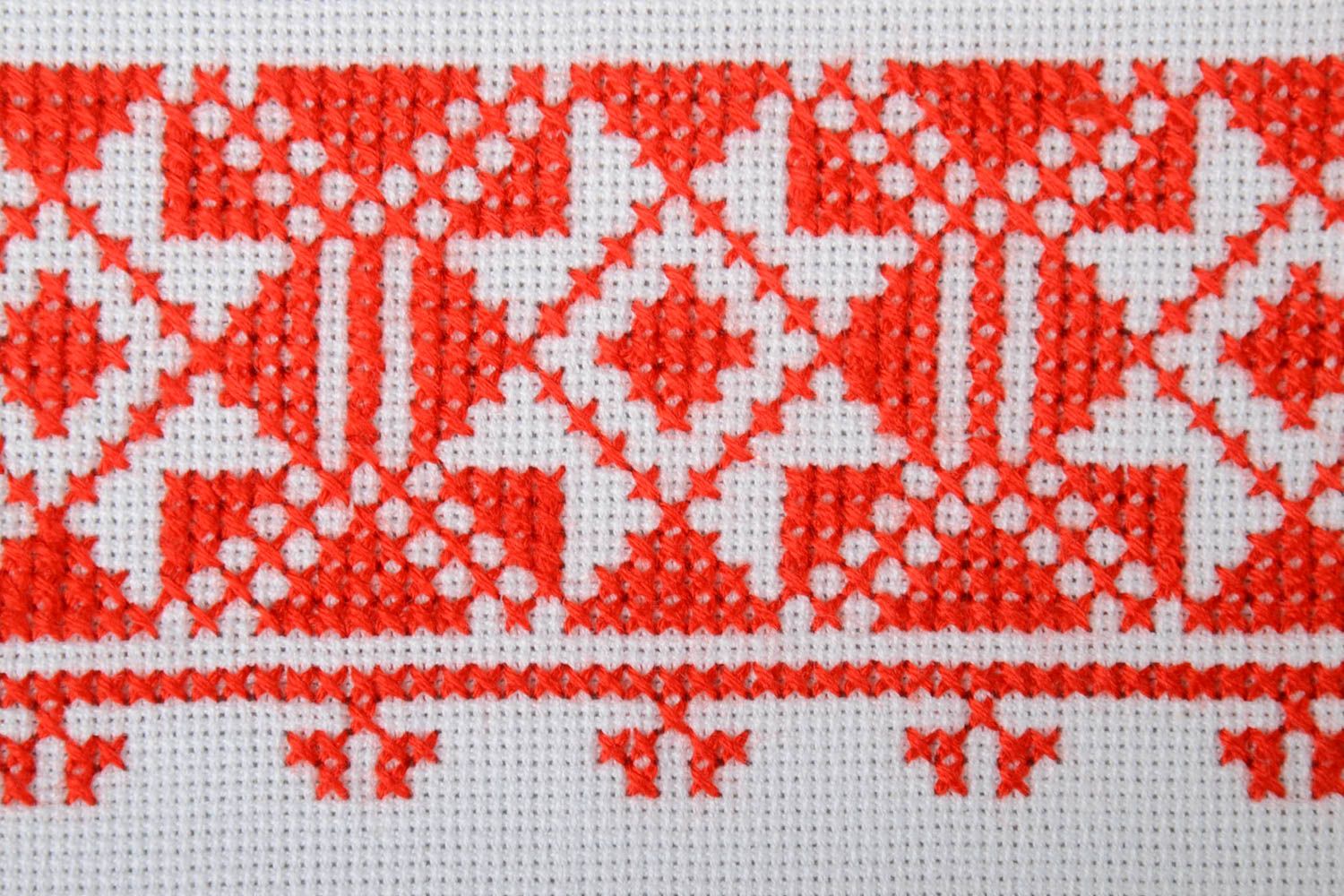 Unique handmade towel cross-stitch embroidered designer wedding ceremony decor photo 4