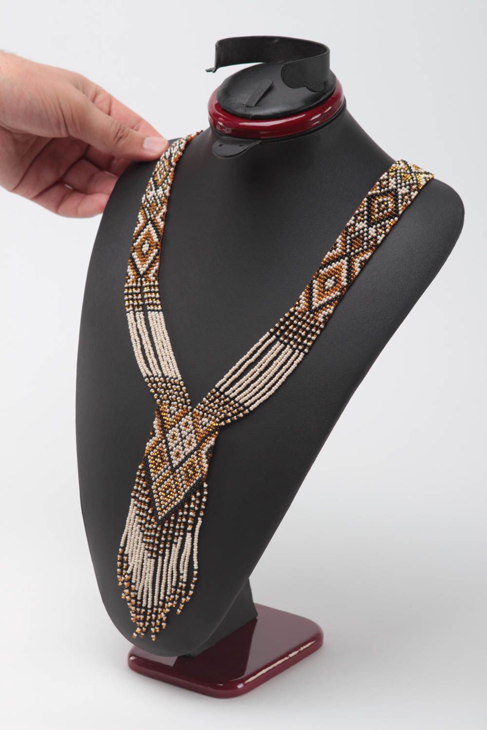 Collier perles rocaille fait main Bijou fantaisie ethnique Accessoire femme photo 5