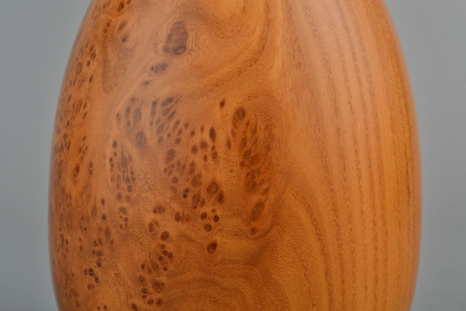 8 inches wooden handmade bottle shape vase for home décor 1,9 lb photo 2