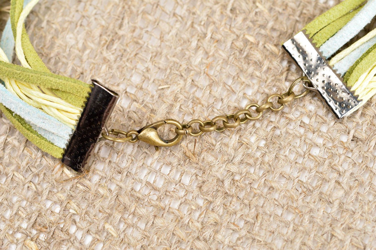 Браслет из замши ручной работы модный браслет из шнуров красивый браслет светлый фото 4