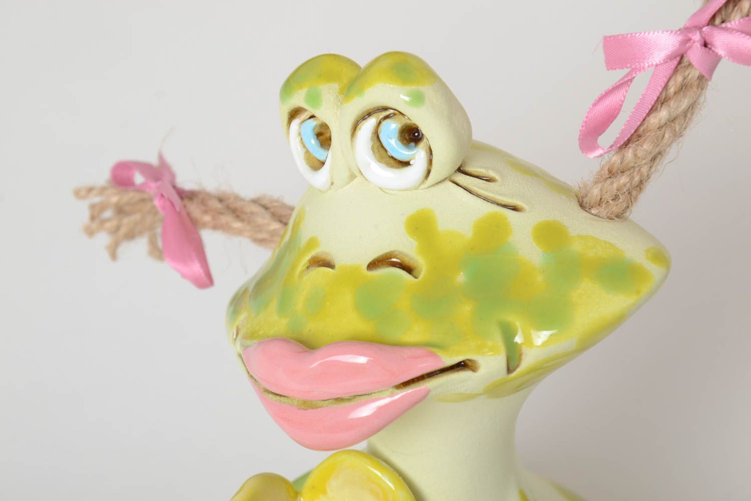 Keramik Handarbeit Spardose Frosch Geschenk Idee Haus Dekoration schön foto 3