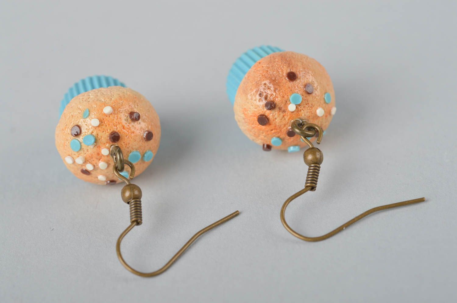 Ohrringe für Damen handmade Schmuck aus Ton ungewöhnlich Designer Schmuck foto 2