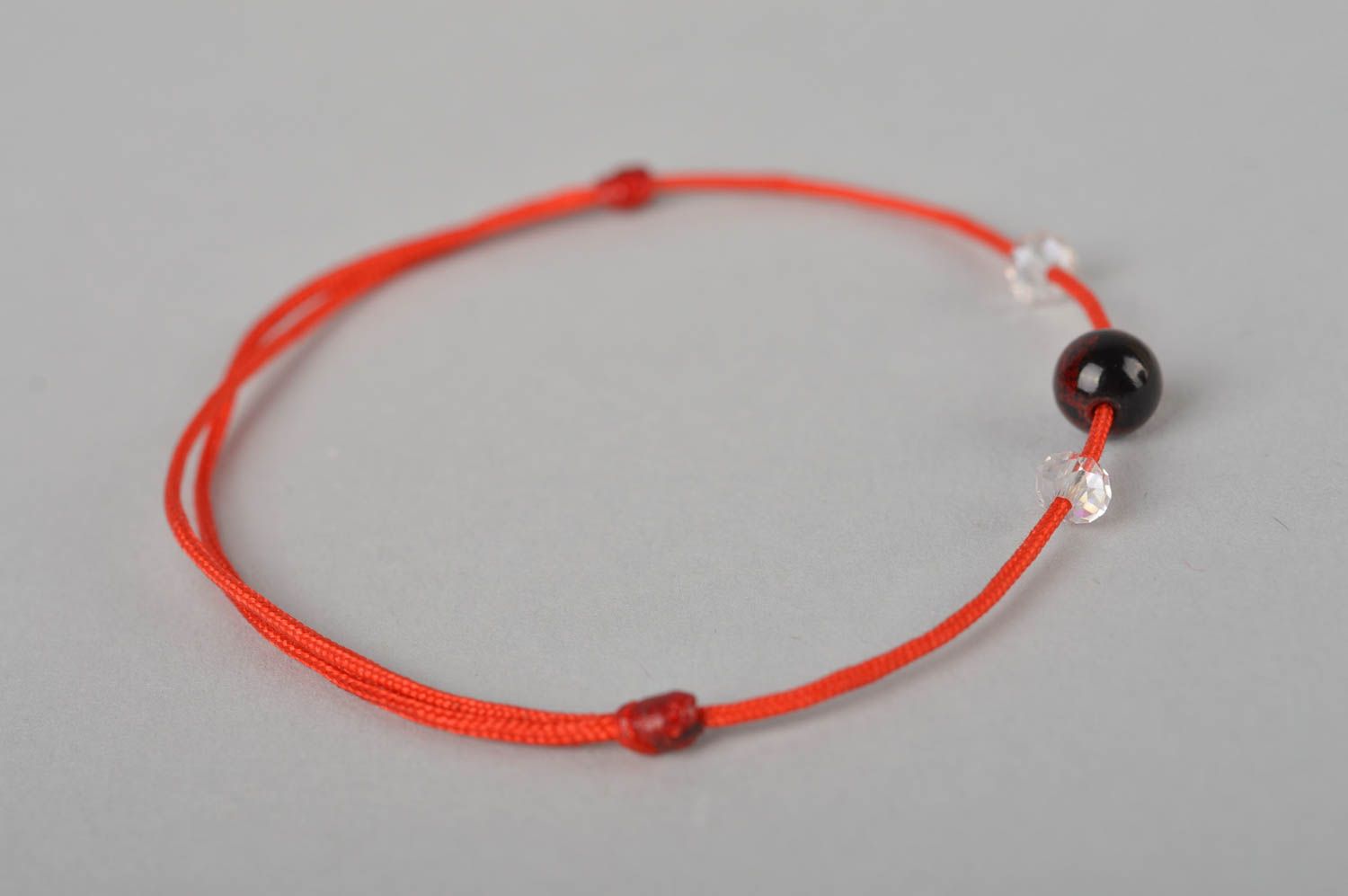 Handmade accessory beautiful wrist bracelet with black bead designer bracelet    photo 4