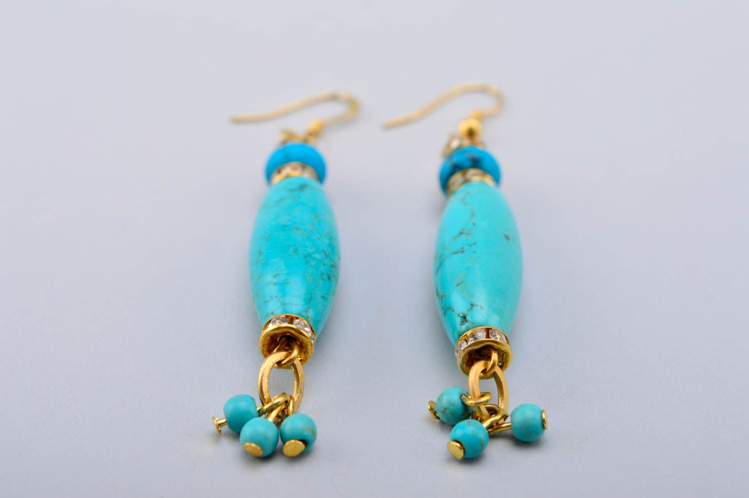 Unusual handmade gemstone earrings beaded earrings design cool jewelry photo 3
