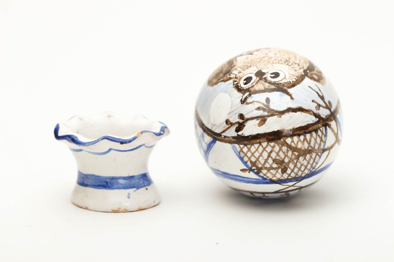 Декоративное яйцо ручной работы авторская керамика оригинальный подарок фото 4
