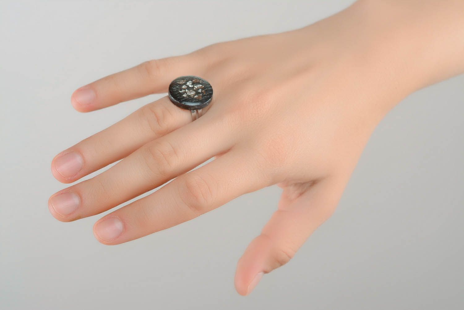 Handgemachter Ring Silberflocken foto 1