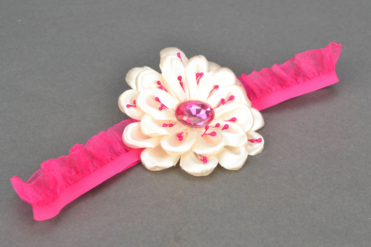 bandeau élastique pour cheveux avec fleur Camomille photo 1