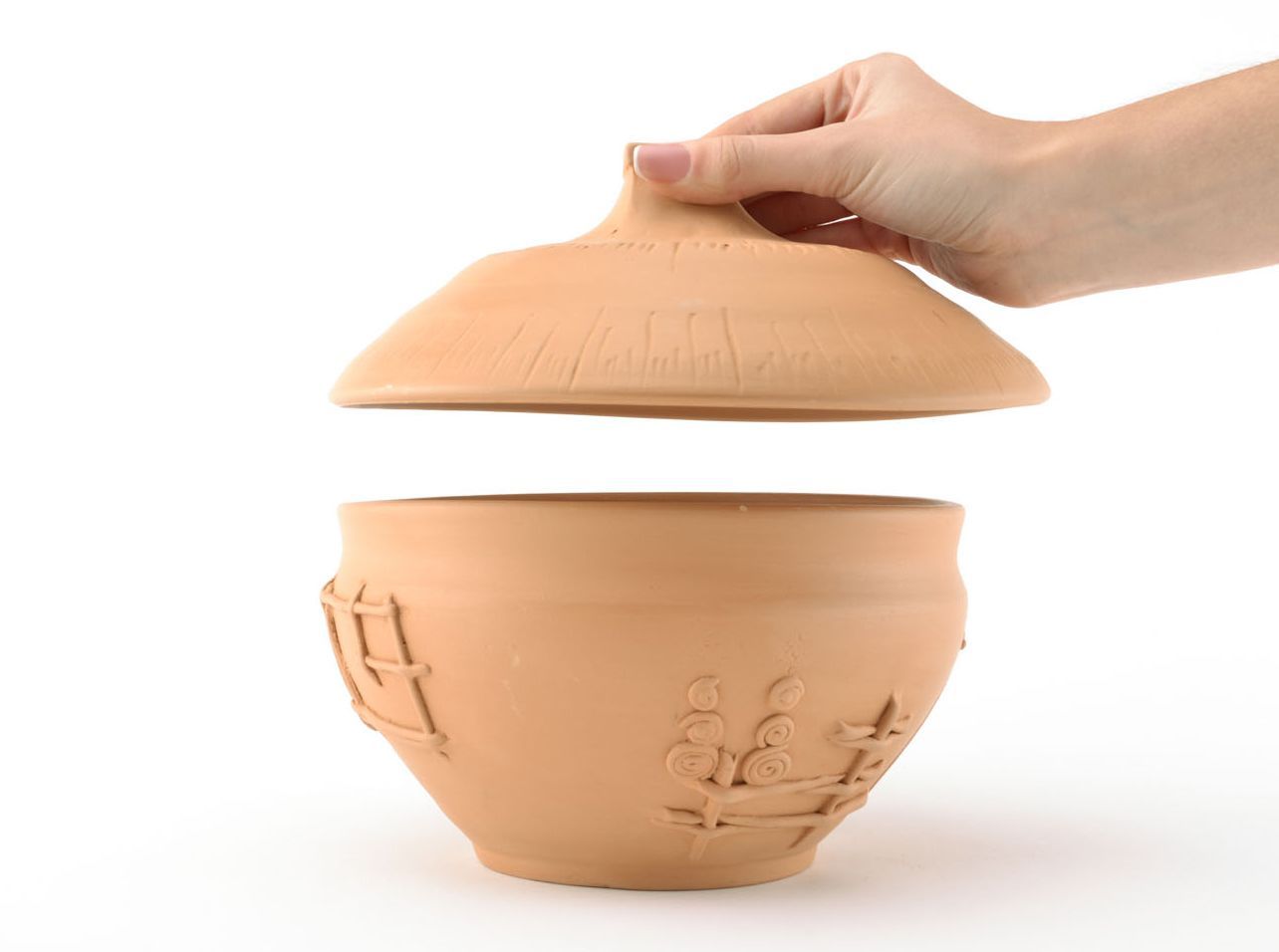 Keramik Suppenschüssel mit Deckel foto 6