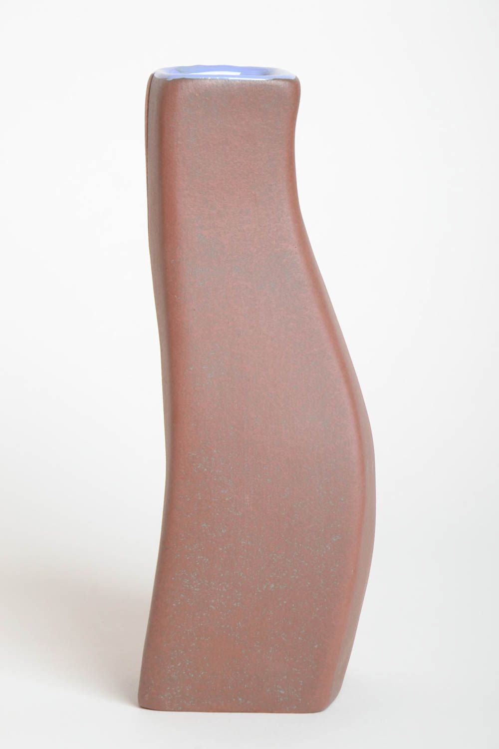 Vase argile fait main Déco maison grand avec peinture Cadeau original 2 litres photo 4