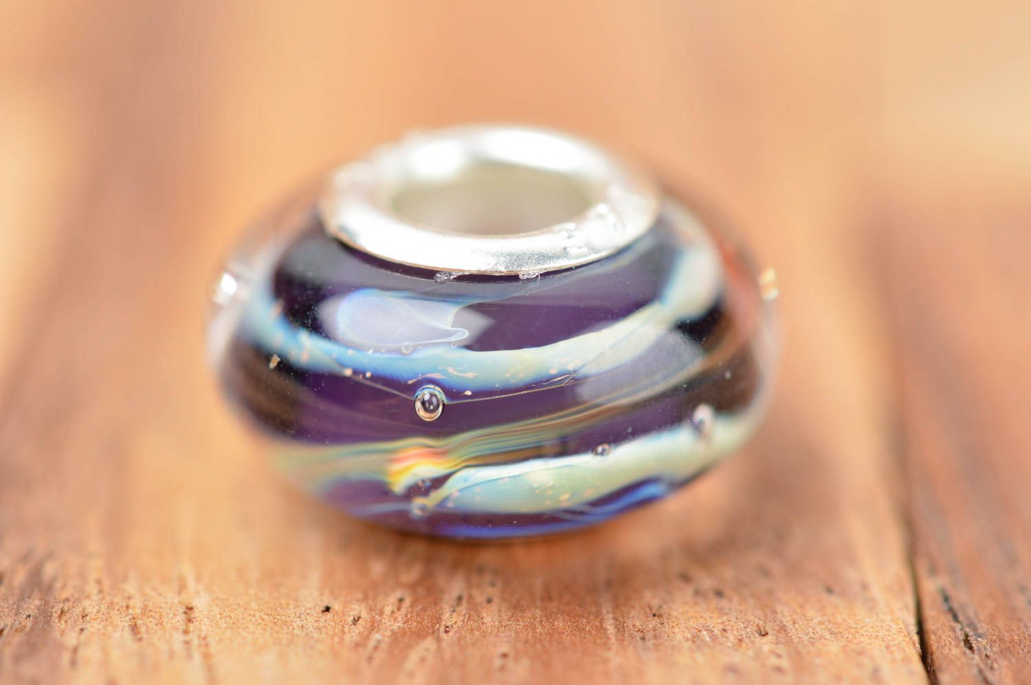 Perle en verre fait main Fourniture pour bijoux avec motifs Loisirs créatifs photo 2
