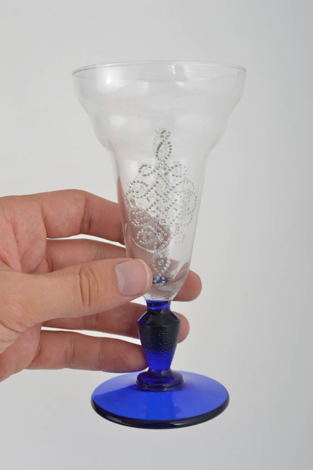 Copa de champán hecha a mano de vidrio utensilio de cocina vajilla moderna foto 5