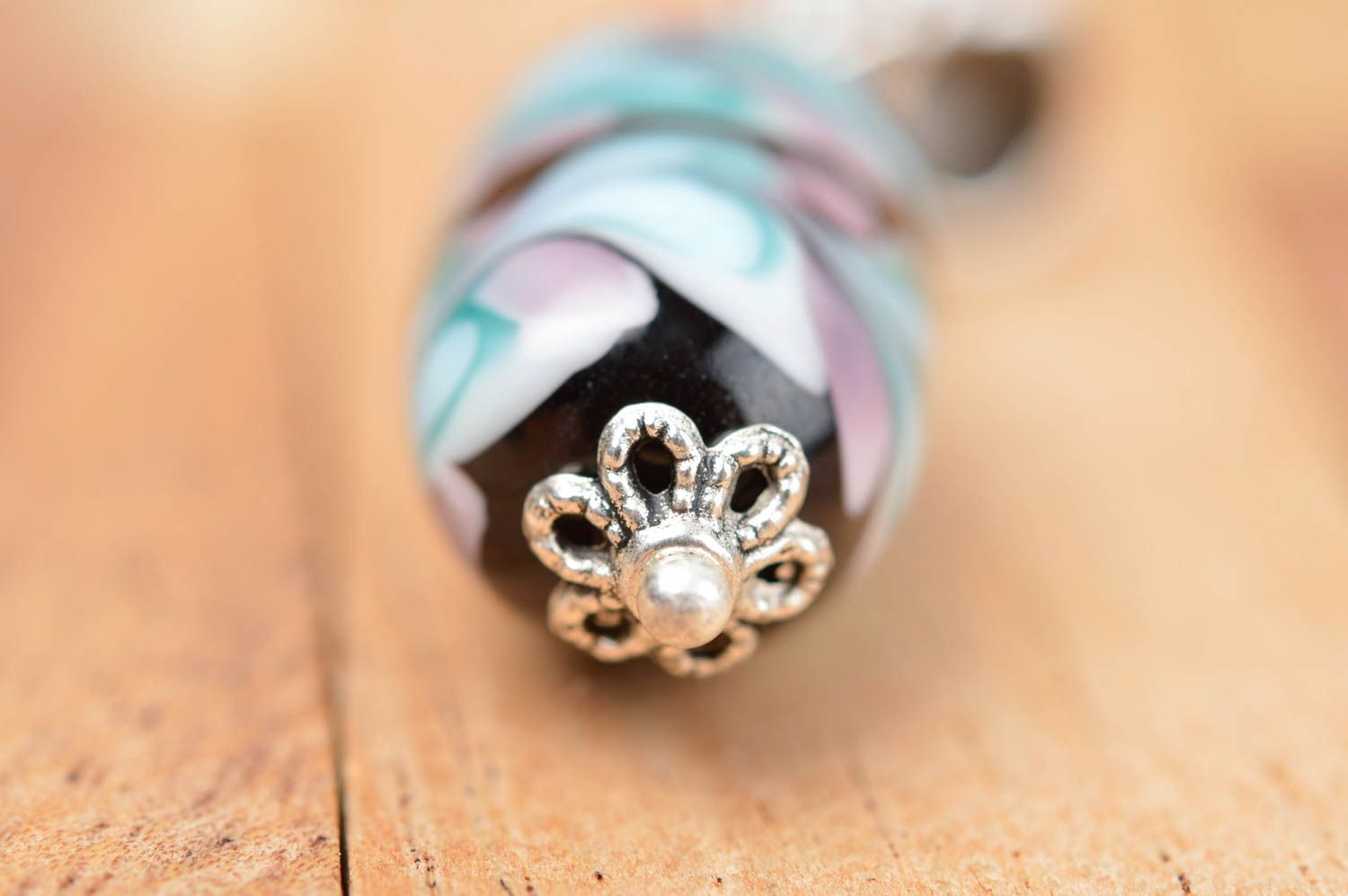 Handmade elegant glass pendant designer female pendant cute gift for her photo 4