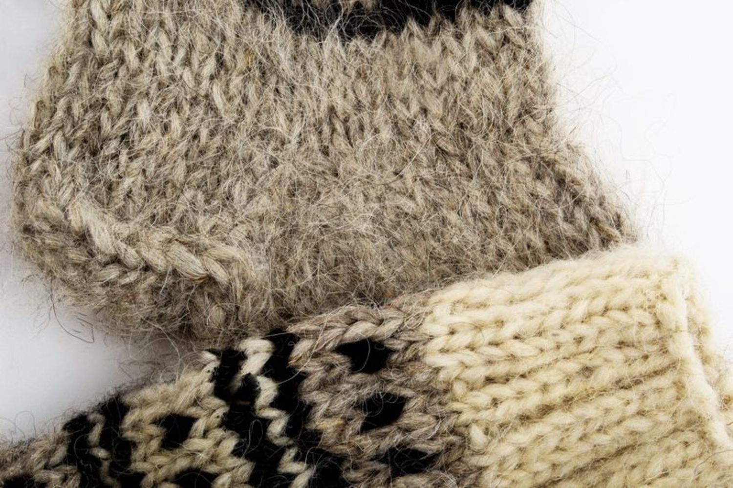 Calzettoni caldi di lana per donna fatti a mano Calzini lunghi di lana 
 foto 3
