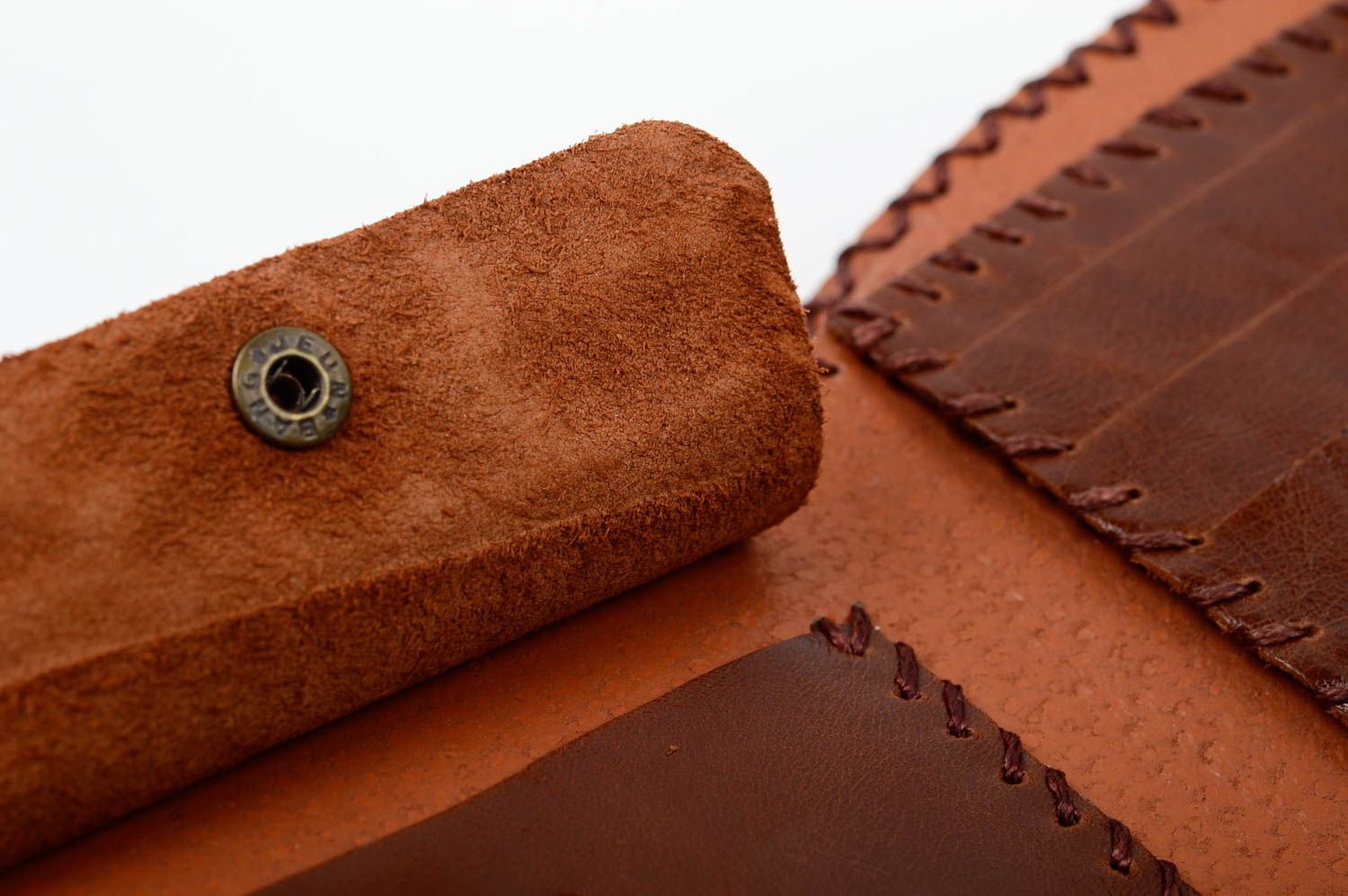 Billetera de cuero natural hecha a mano regalo original accesorio para hombre foto 4