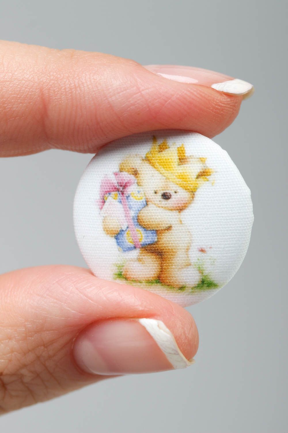 Stylish handmade plastic button needlework accessories fabric button gift ideas photo 5