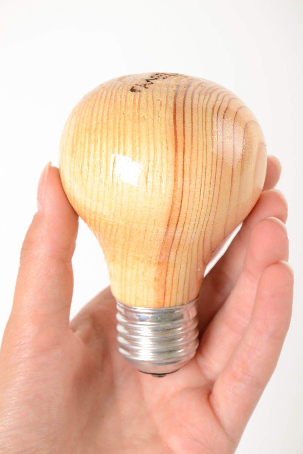 Ampoule design faite main Déco maison en bois écologique Idée déco originale photo 2
