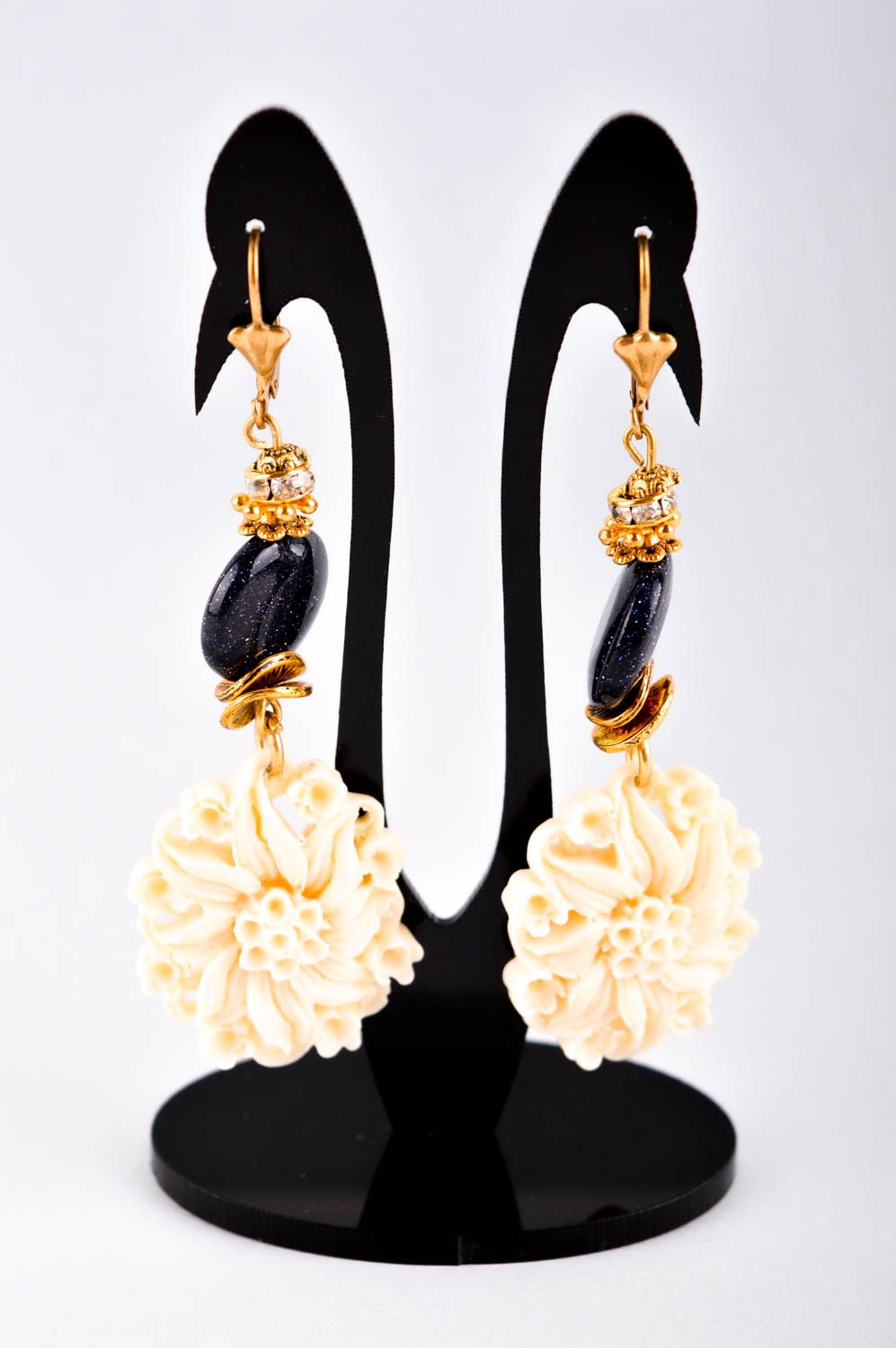 Stylish handmade beaded earrings gemstone earrings fashion accessories photo 2