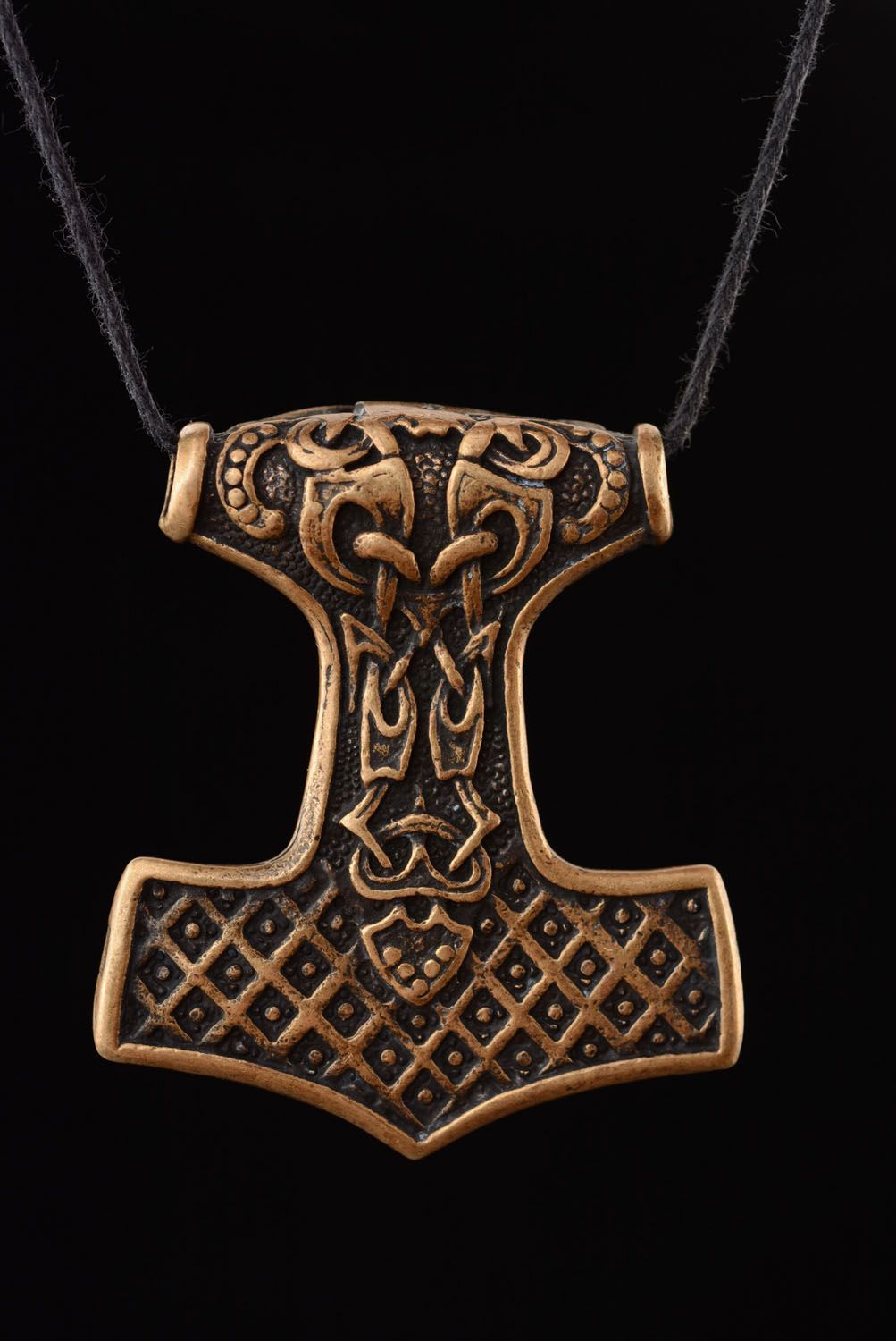 Bronze pendant The Hammer of Thor photo 2