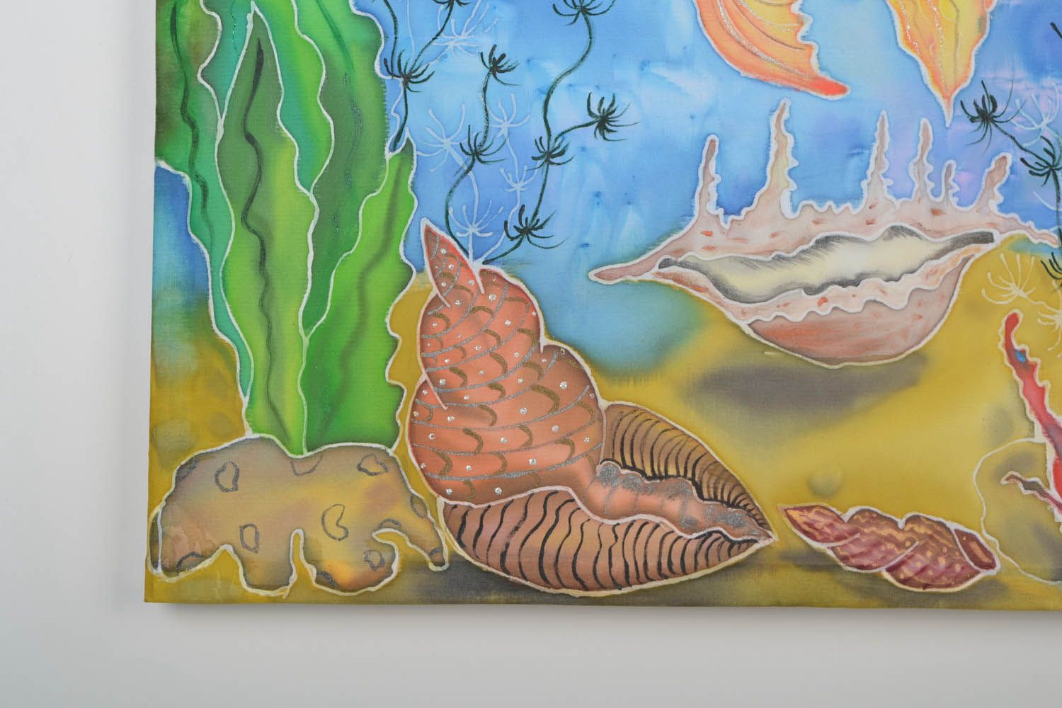Картина Золотая рыбка батик фото 3
