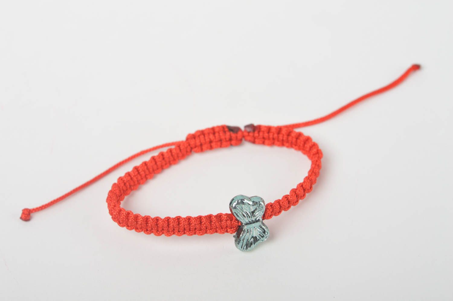 Rotes Textil Armband Armschmuck Damen Mode Schmuck Geschenk für Mädchen handmade foto 2