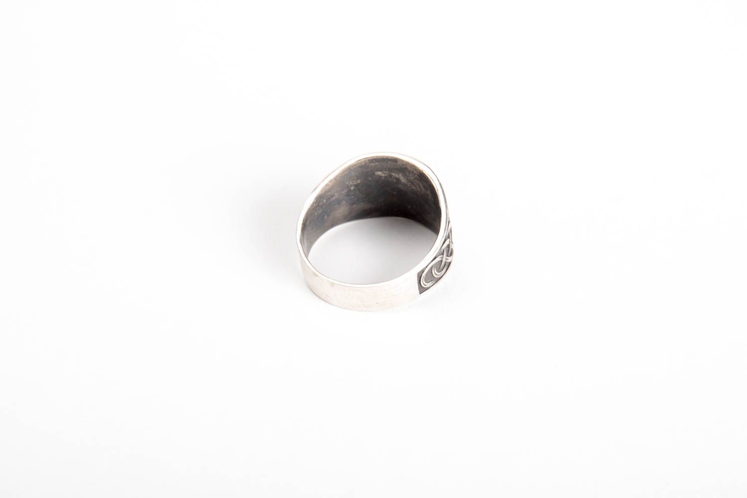 Украшение ручной работы серебряный перстень подарок для мужчины скифский узор фото 3