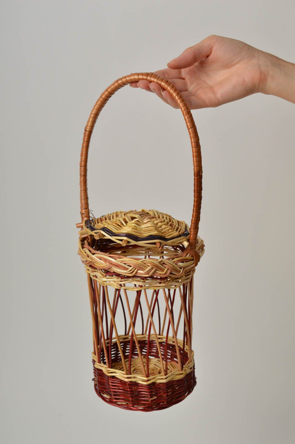 Unusual handmade woven cachepot interior decorating home goods gift ideas photo 5