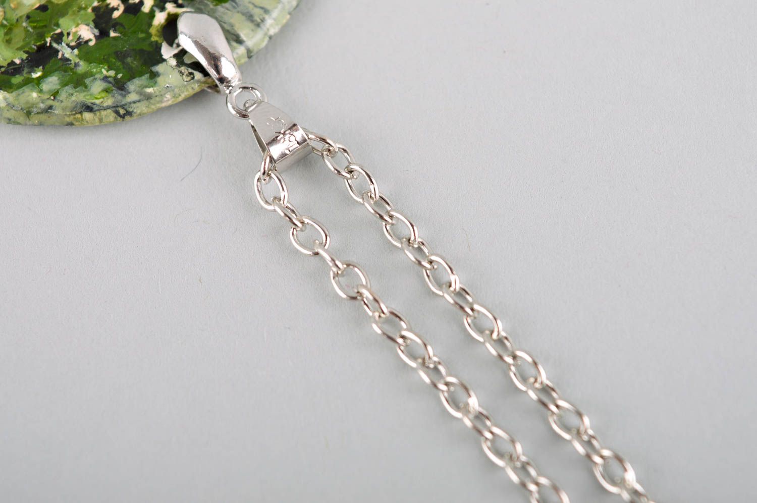 Handmade designer pendant on chain stylish elegant pendant beautiful jewelry photo 4