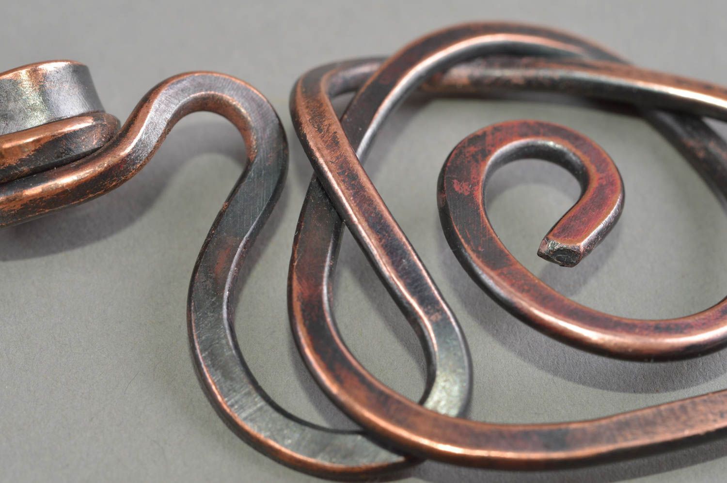 Copper handmade designer pendant unusual accessory stylish beautiful jewelry photo 5
