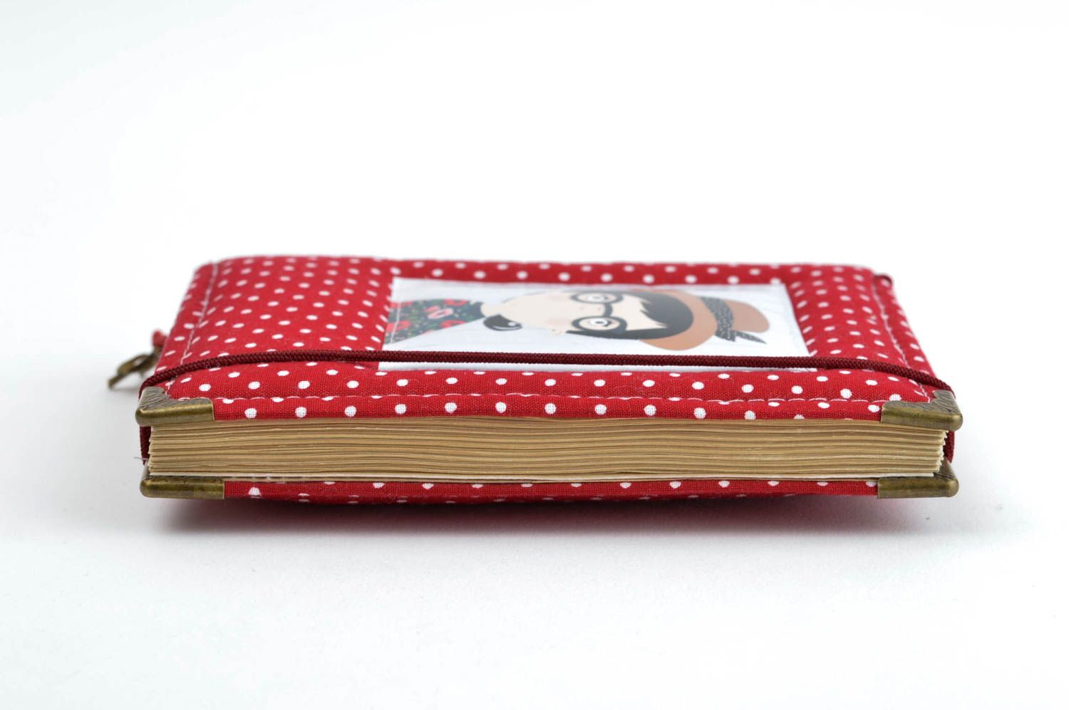 Handmade beautiful notebook designer notebook with textile cover cute diary photo 2
